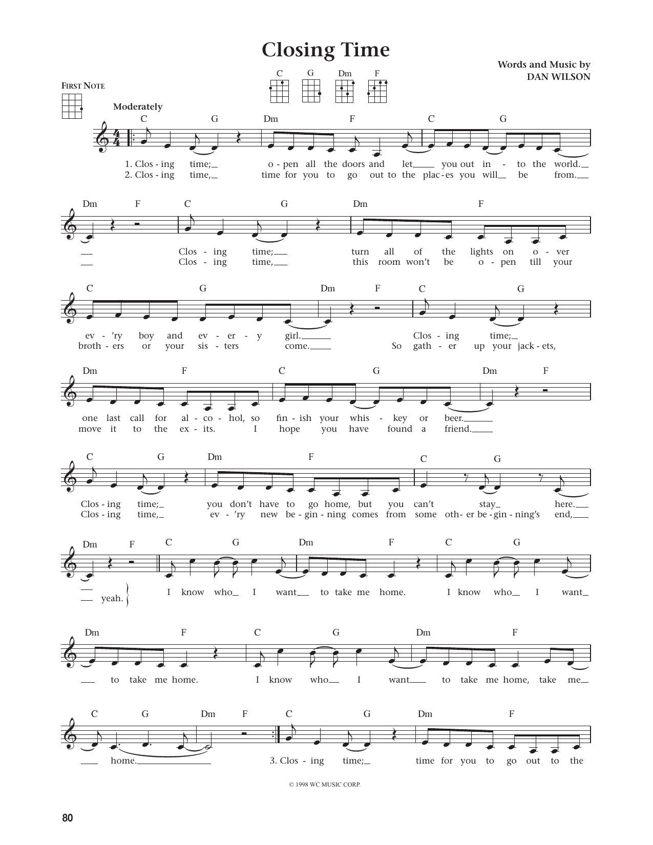 Closing Time (from The Daily Ukulele)