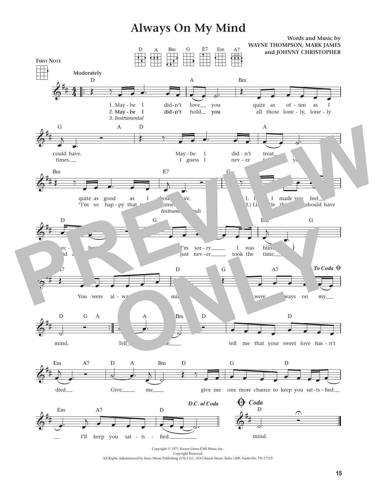 Always On My Mind (from The Daily Ukulele)