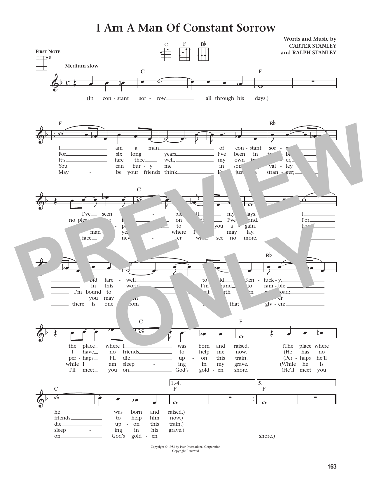 I Am A Man Of Constant Sorrow (from The Daily Ukulele)