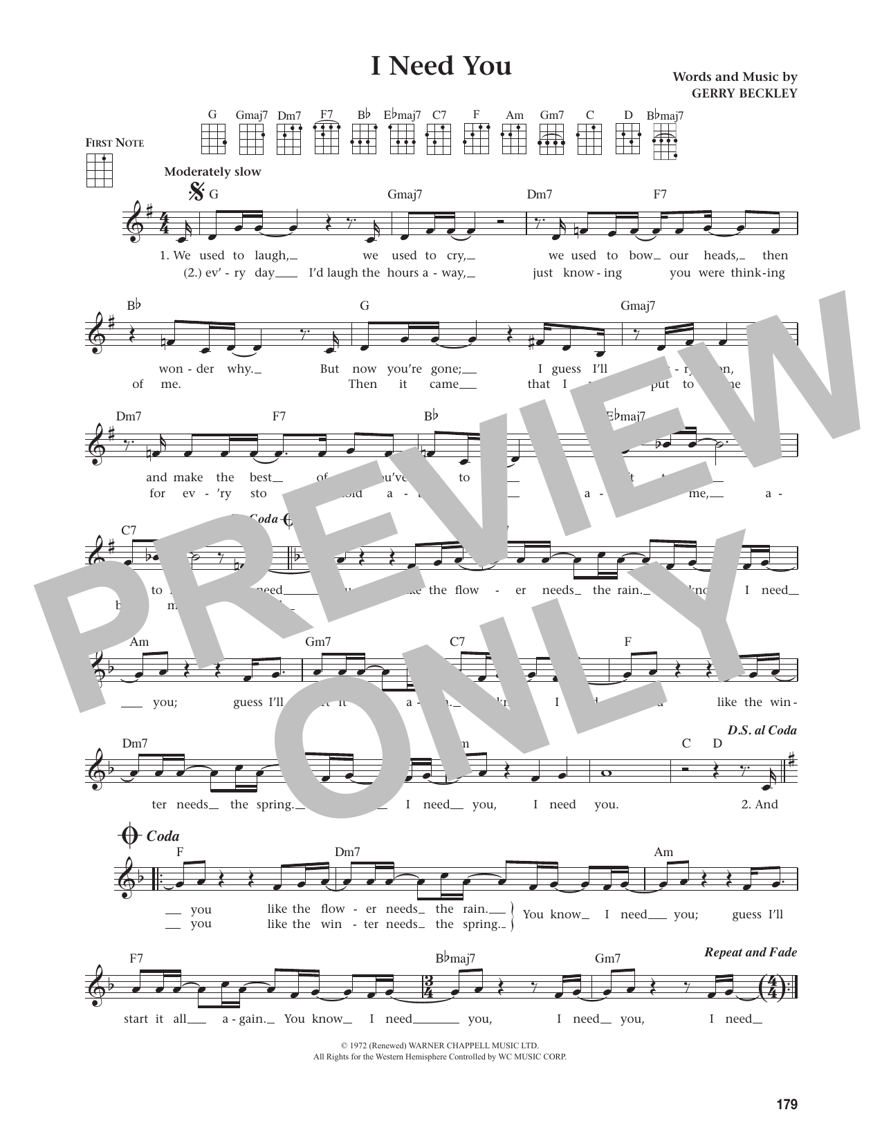I Need You (from The Daily Ukulele)