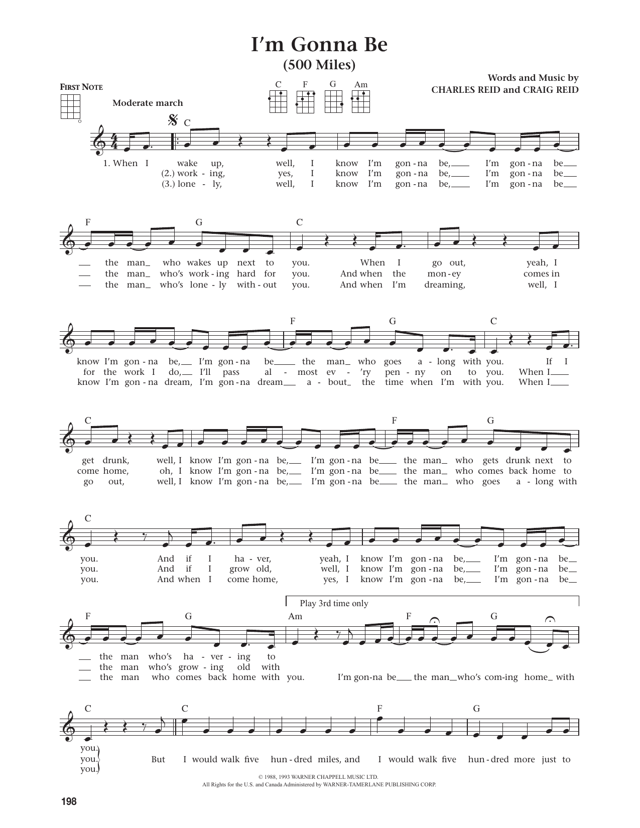 I'm Gonna Be (500 Miles) (from The Daily Ukulele)