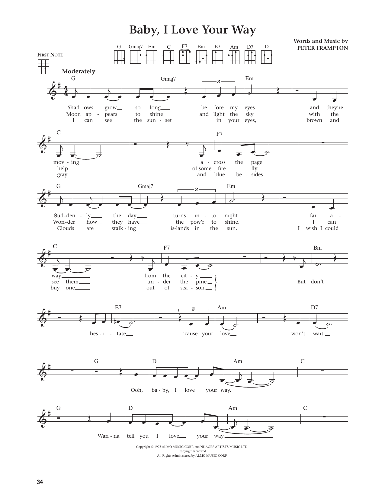 Baby, I Love Your Way (from The Daily Ukulele)