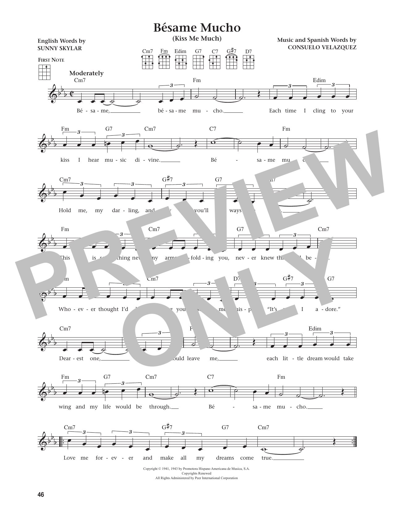 Bésame Mucho (Kiss Me Much) (from The Daily Ukulele)