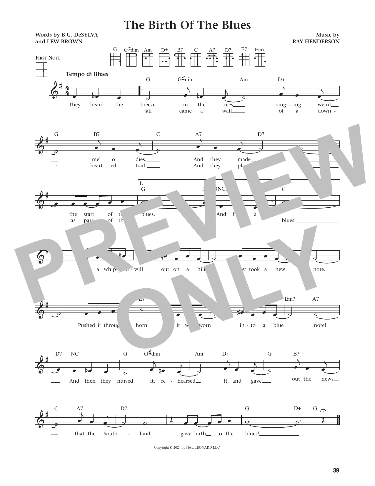 The Birth Of The Blues (from The Daily Ukulele)