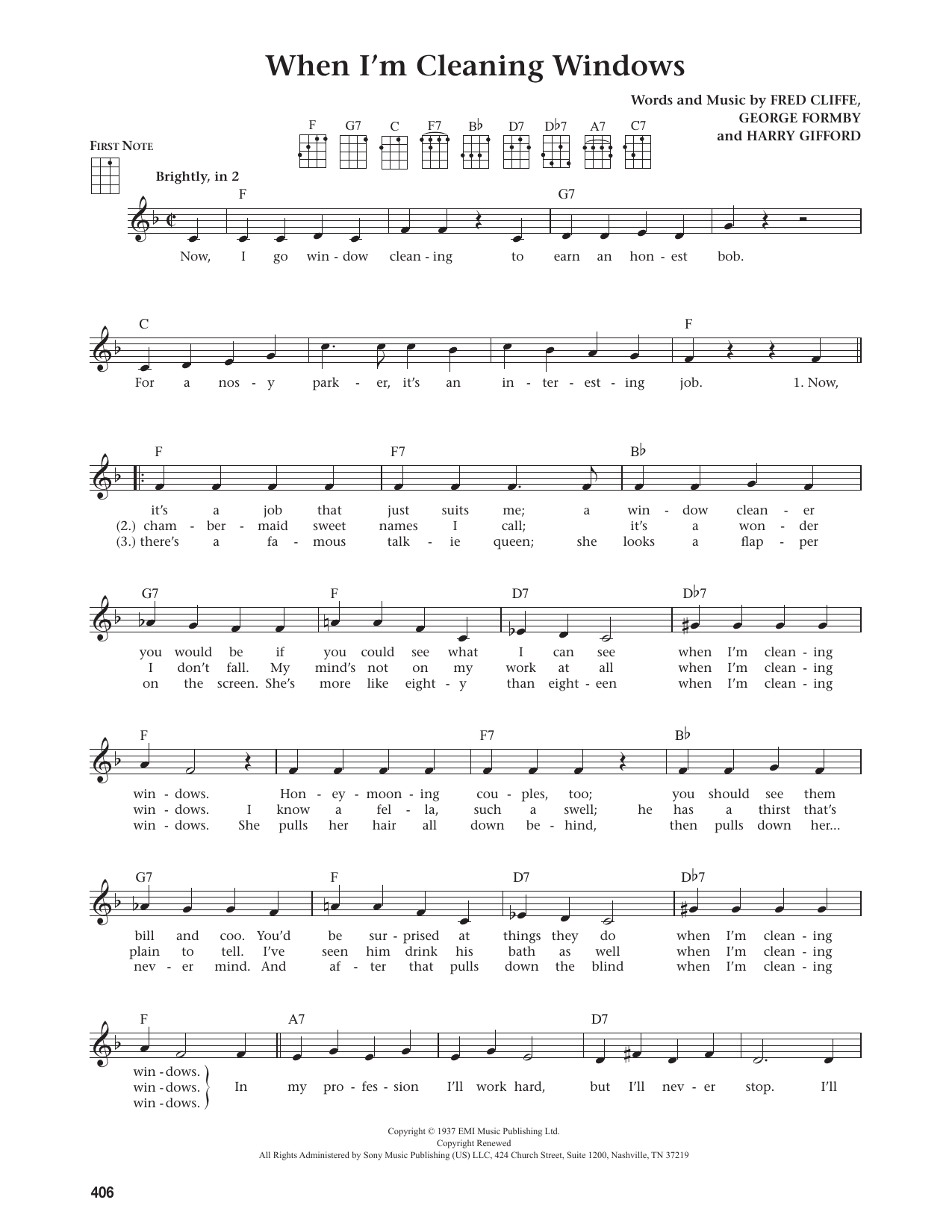 When I'm Cleaning Windows (from The Daily Ukulele)