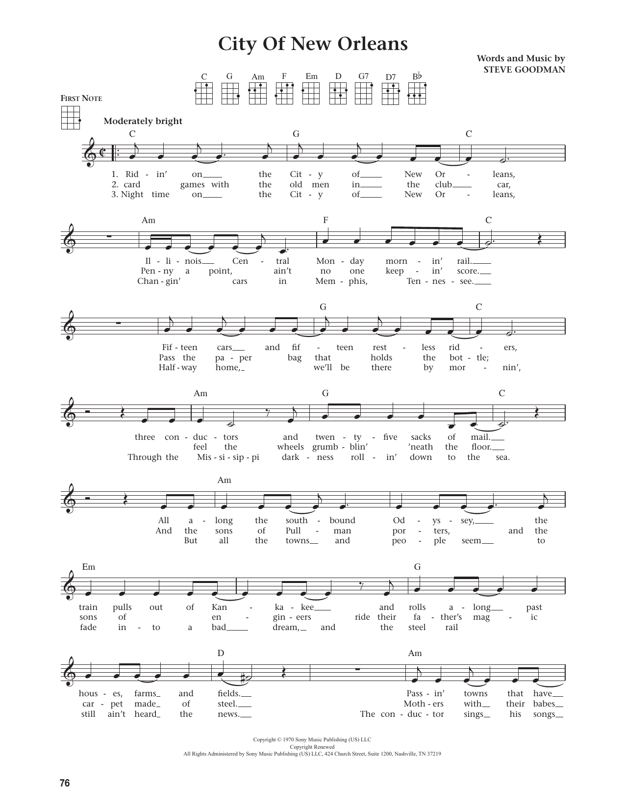 City Of New Orleans (from The Daily Ukulele)