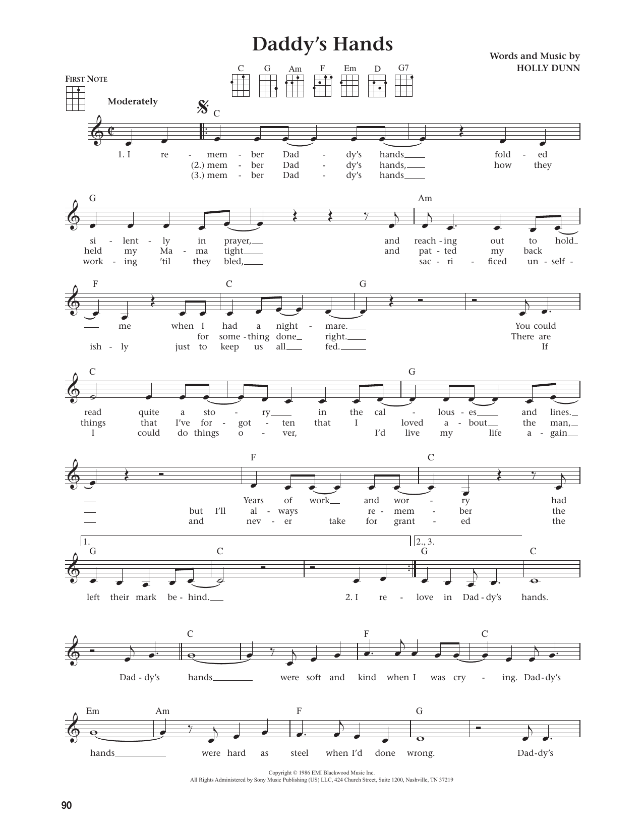 Daddy's Hands (from The Daily Ukulele)