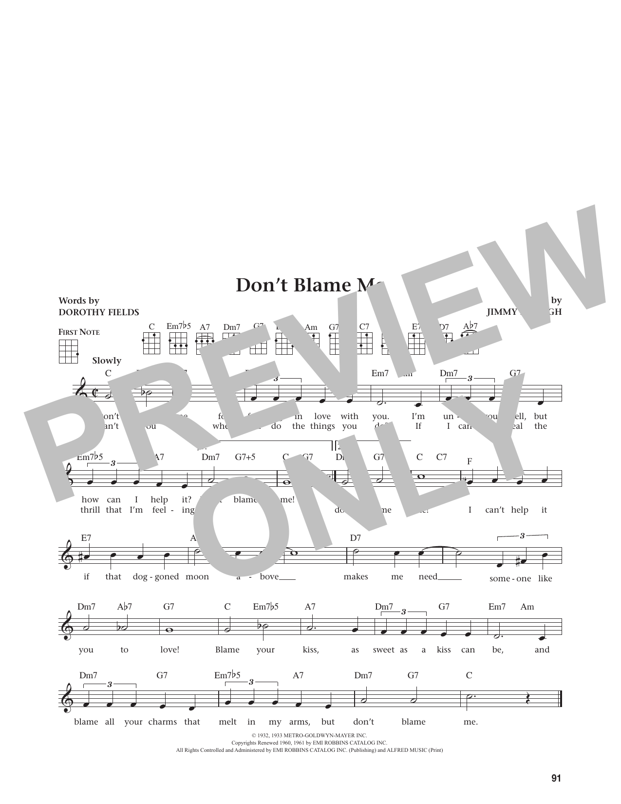 Don't Blame Me (from The Daily Ukulele)