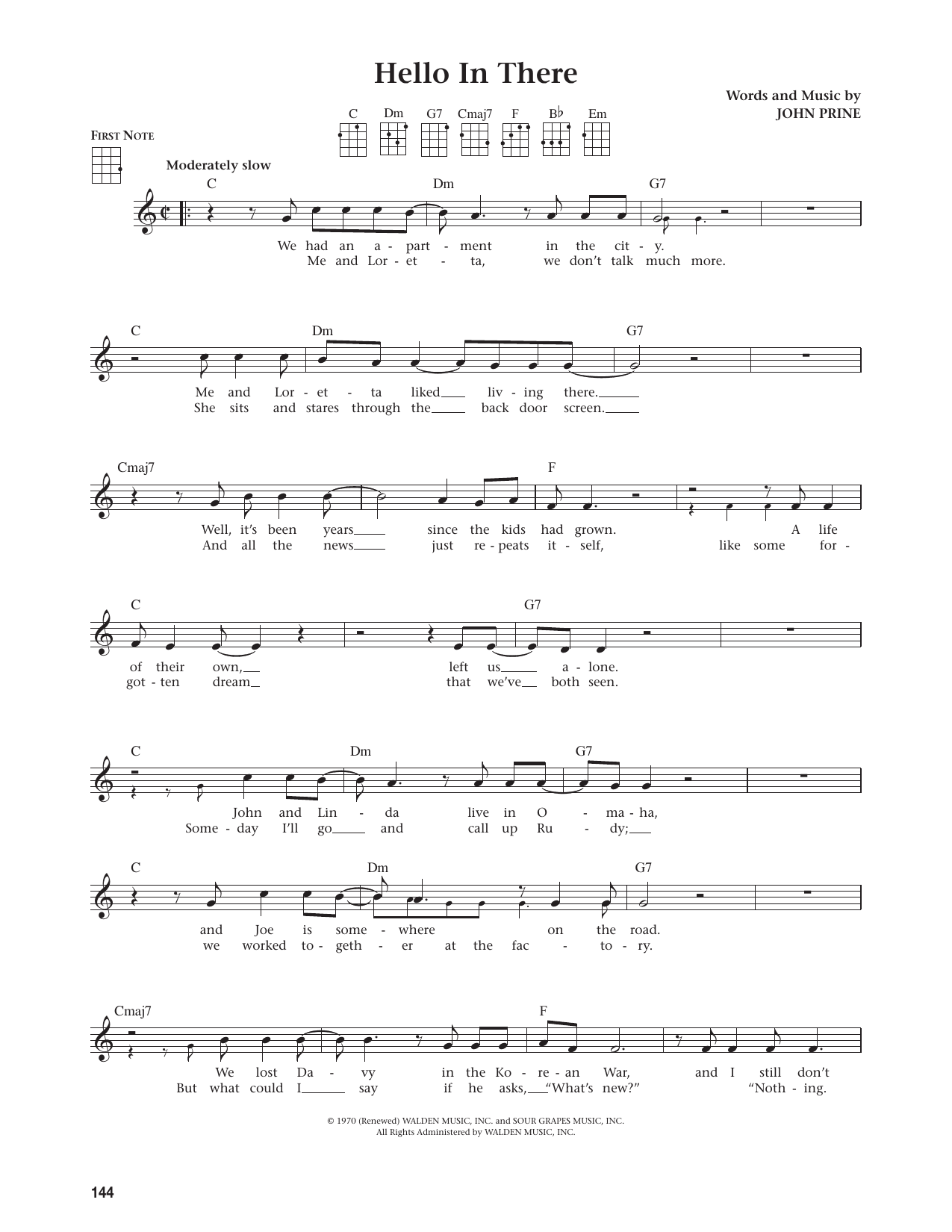 Hello In There (from The Daily Ukulele)