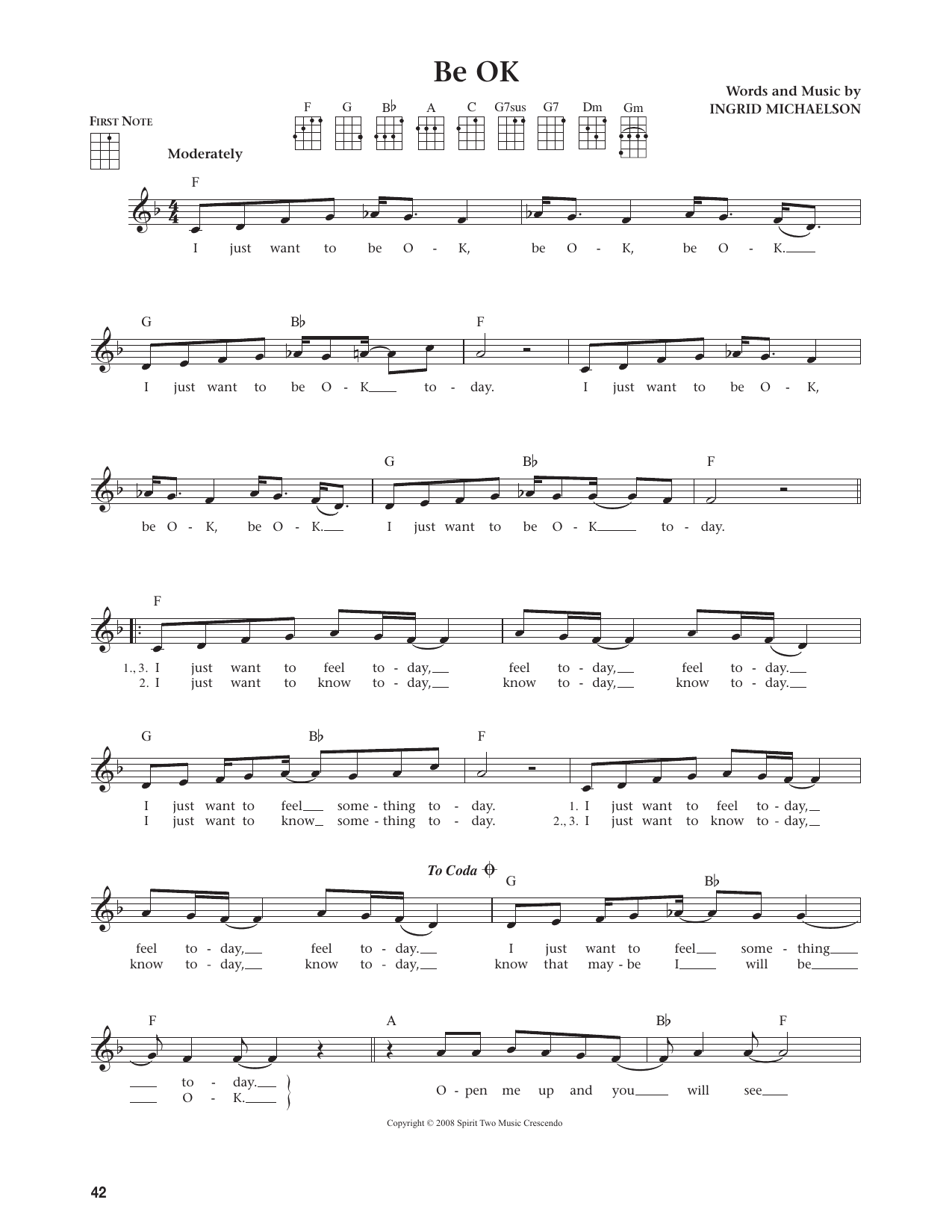 Be OK (from The Daily Ukulele)