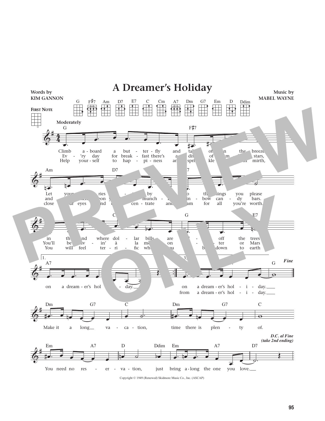 A Dreamer's Holiday (from The Daily Ukulele)