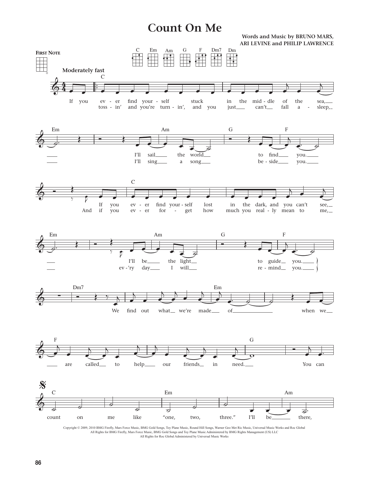 Count On Me (from The Daily Ukulele)