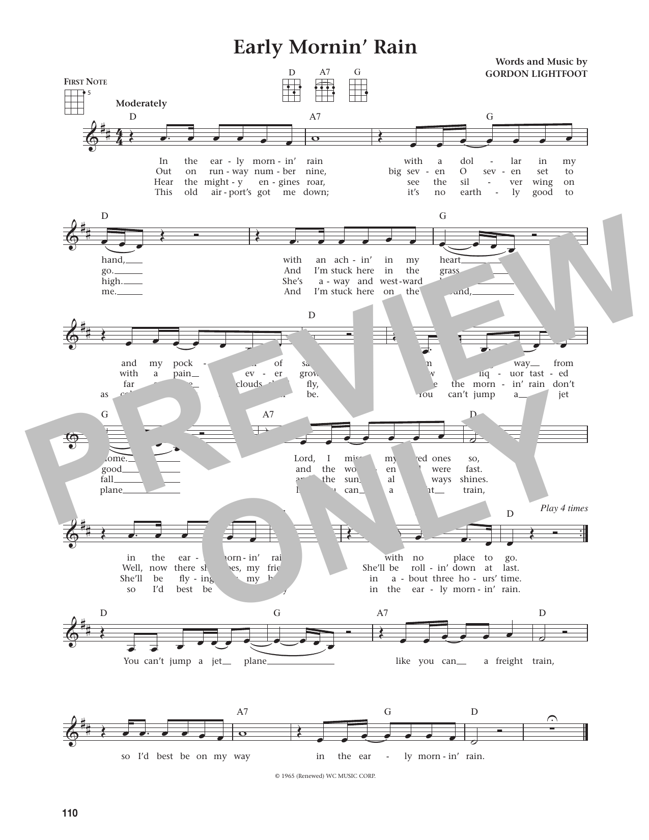 Early Mornin' Rain (from The Daily Ukulele)