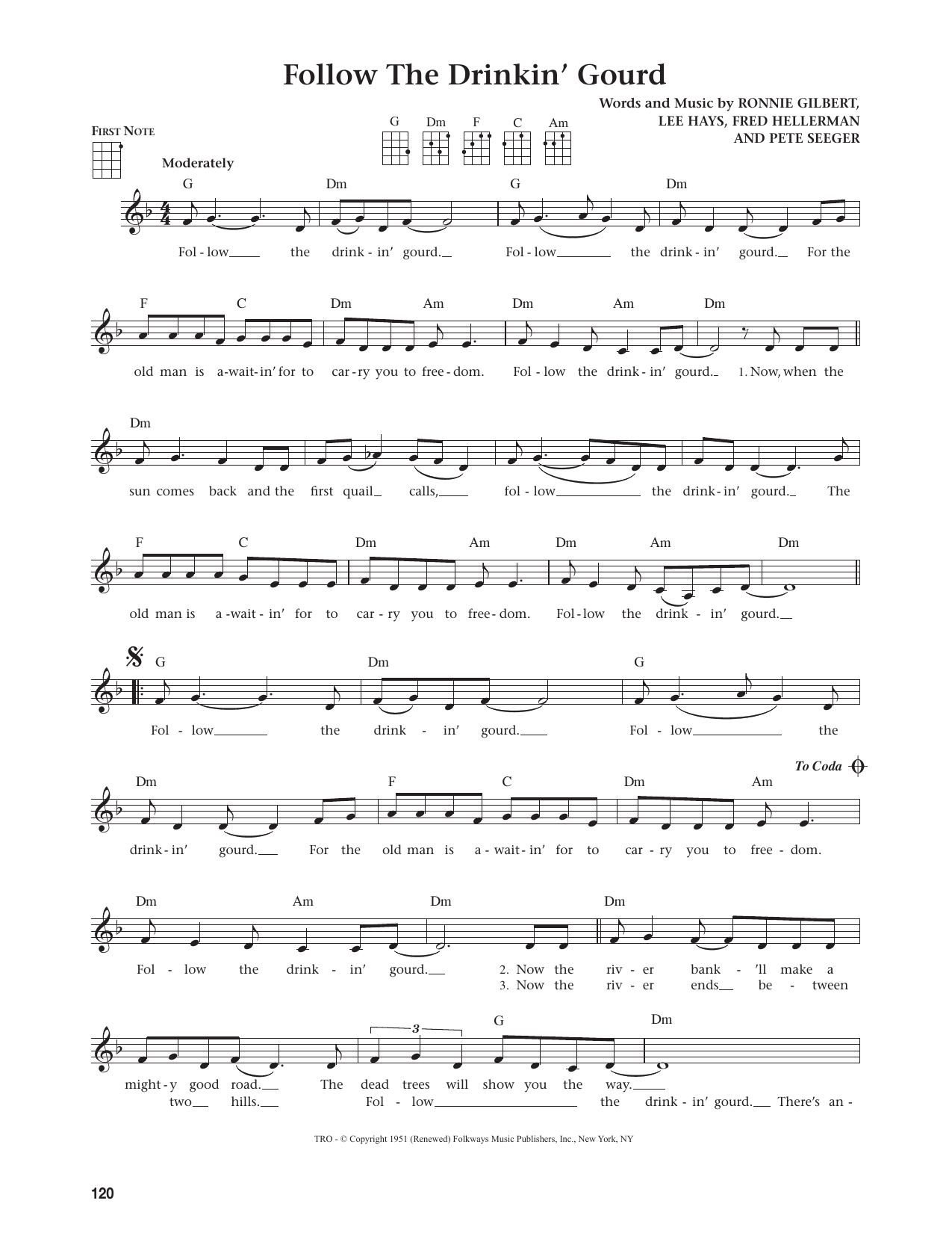 Follow The Drinkin' Gourd (from The Daily Ukulele)