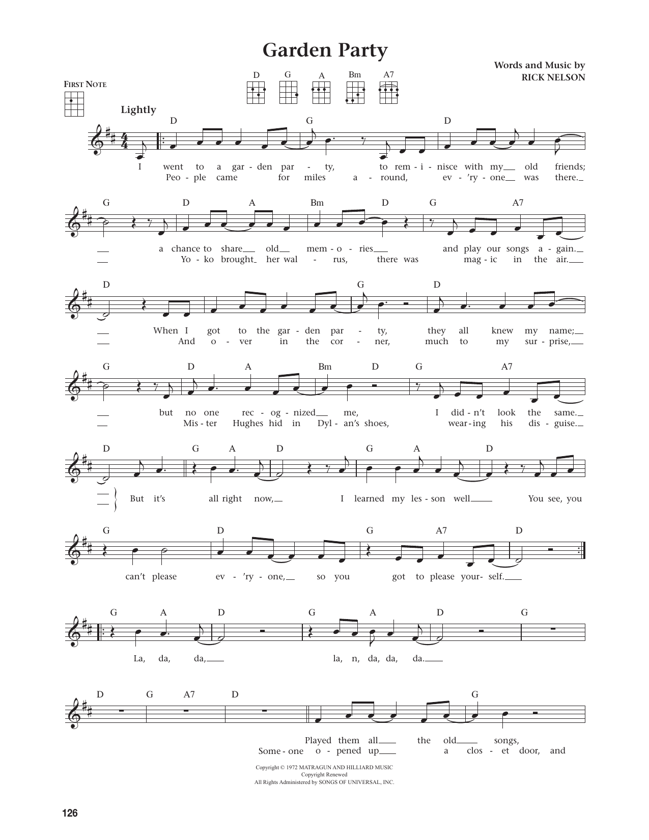 Garden Party (from The Daily Ukulele)
