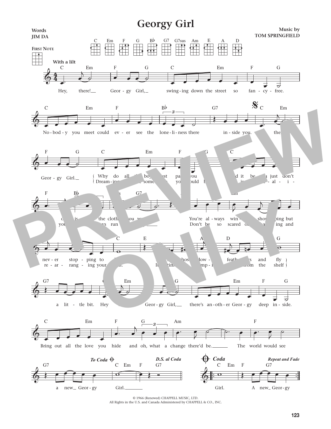 Georgy Girl (from The Daily Ukulele)