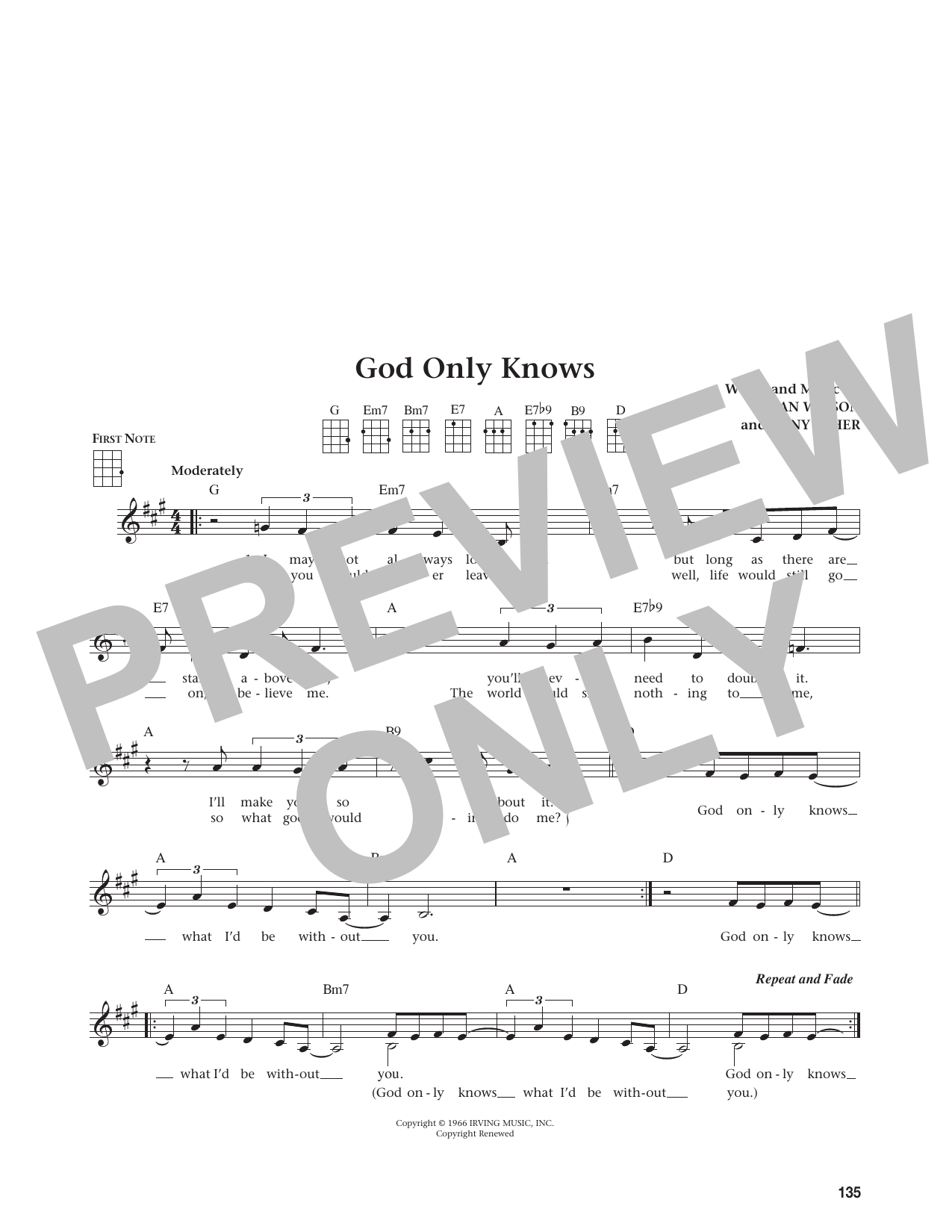 God Only Knows (from The Daily Ukulele)