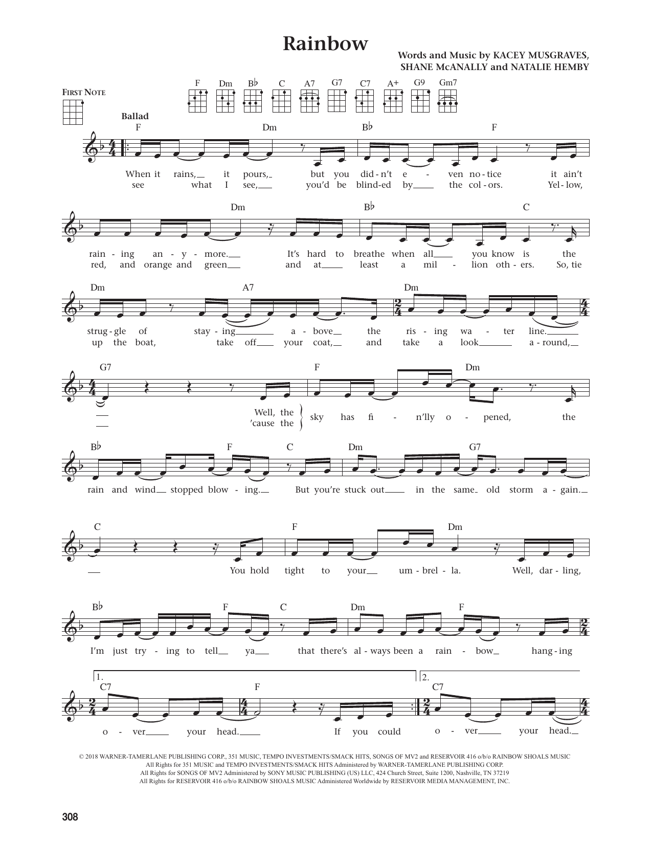 Rainbow (from The Daily Ukulele)