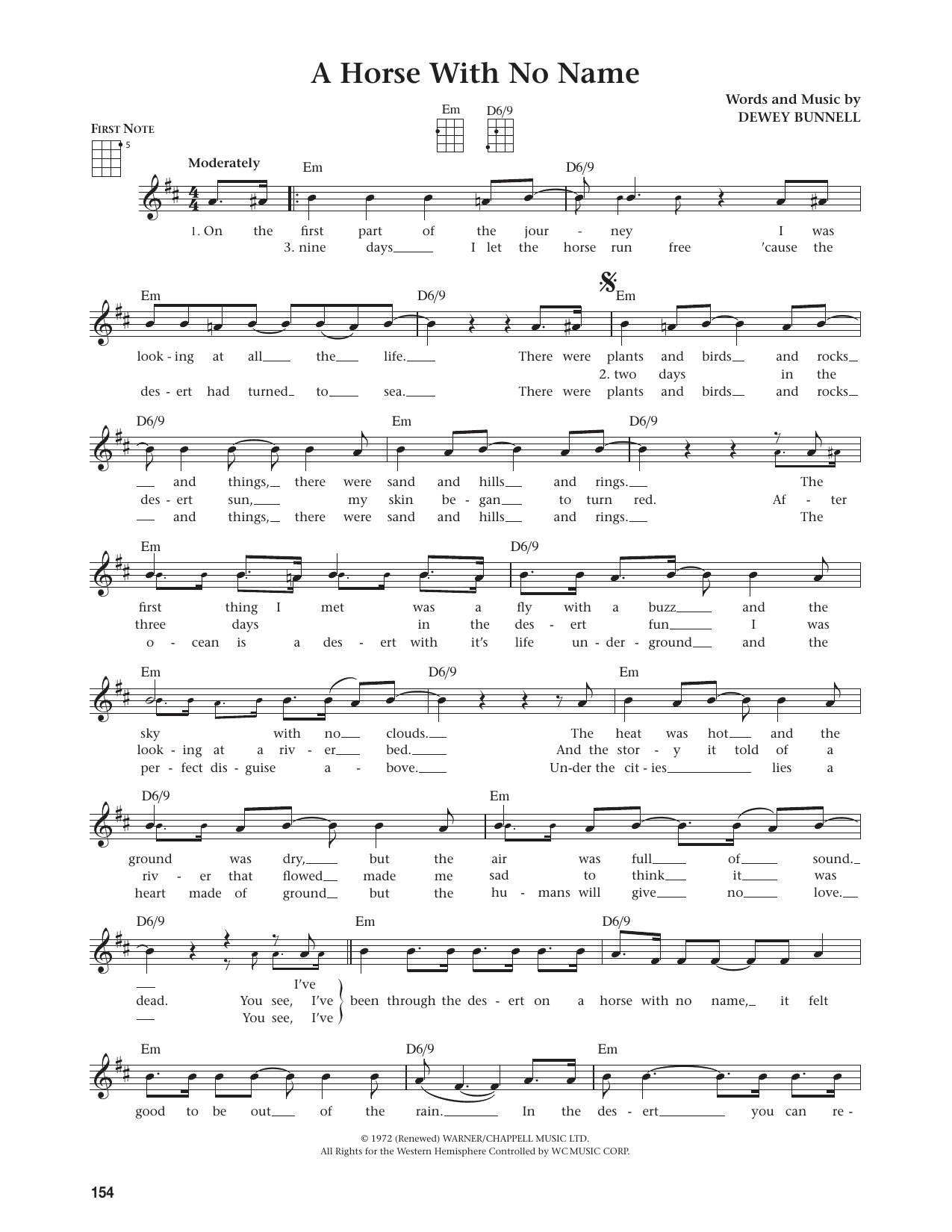 A Horse With No Name (from The Daily Ukulele)