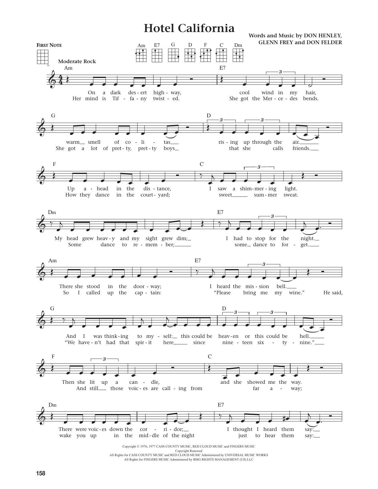 Hotel California (from The Daily Ukulele)
