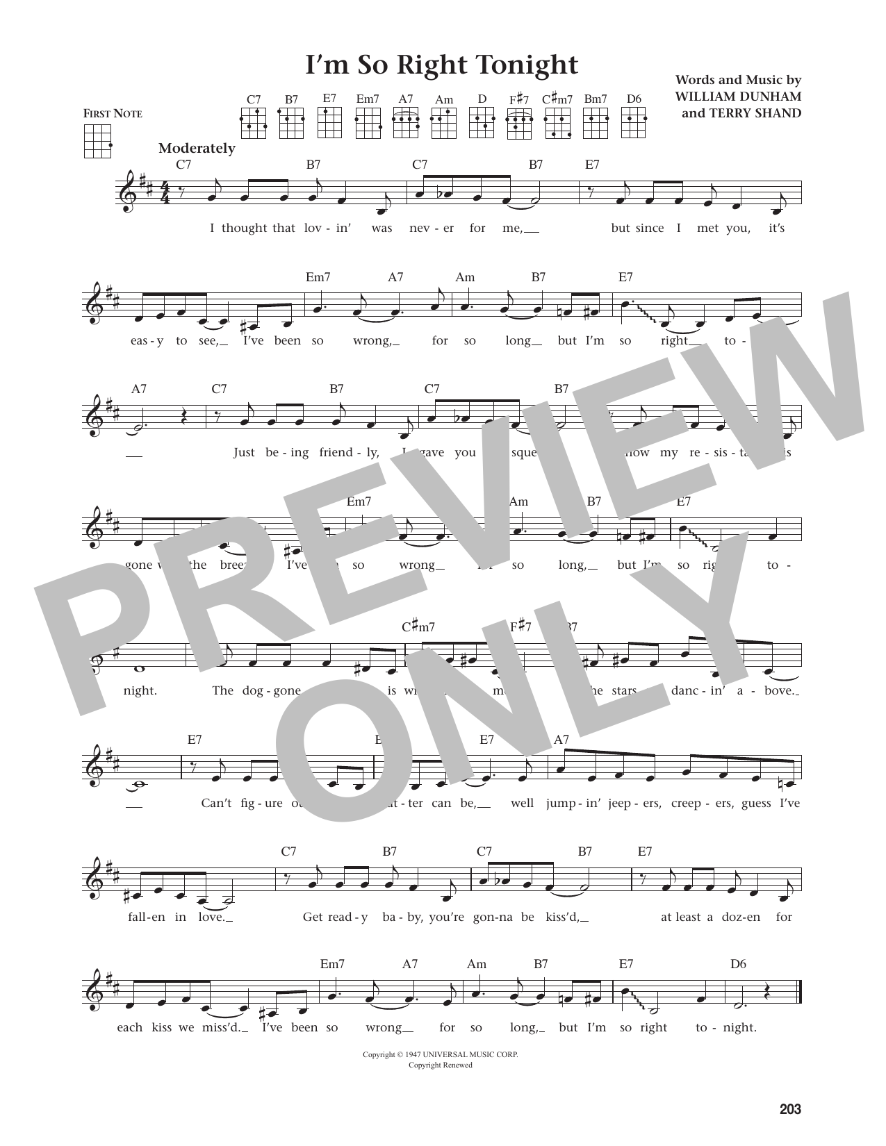 I'm So Right Tonight (from The Daily Ukulele)