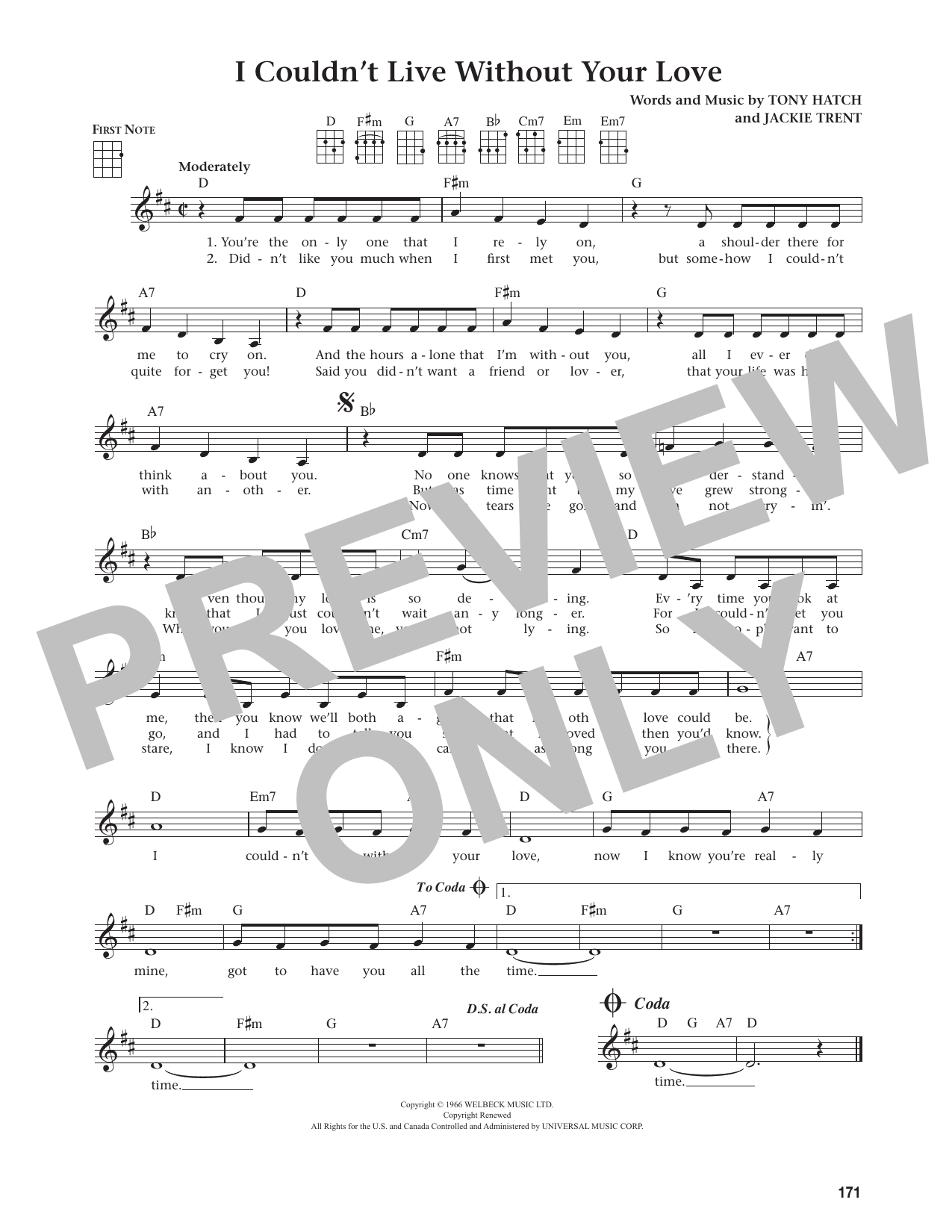 I Couldn't Live Without Your Love (from The Daily Ukulele)
