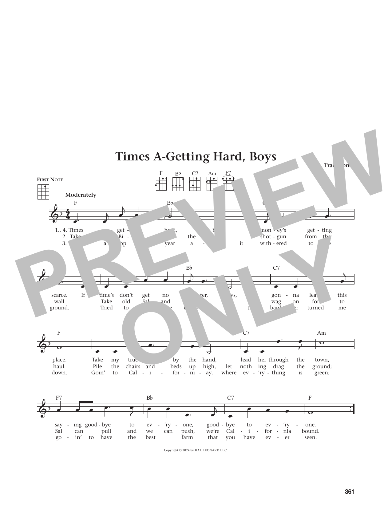 Times A-Getting Hard, Boys (from The Daily Ukulele)