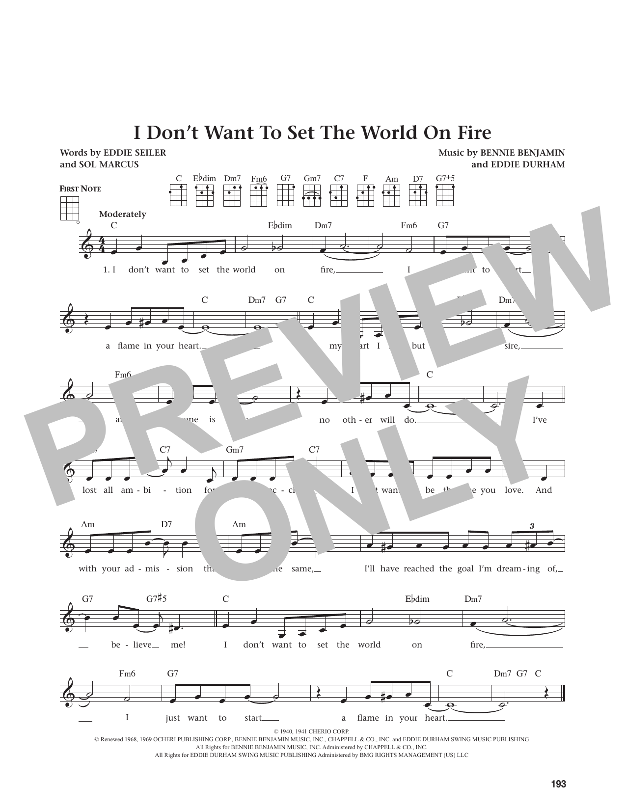 I Don't Want To Set The World On Fire (from The Daily Ukulele)