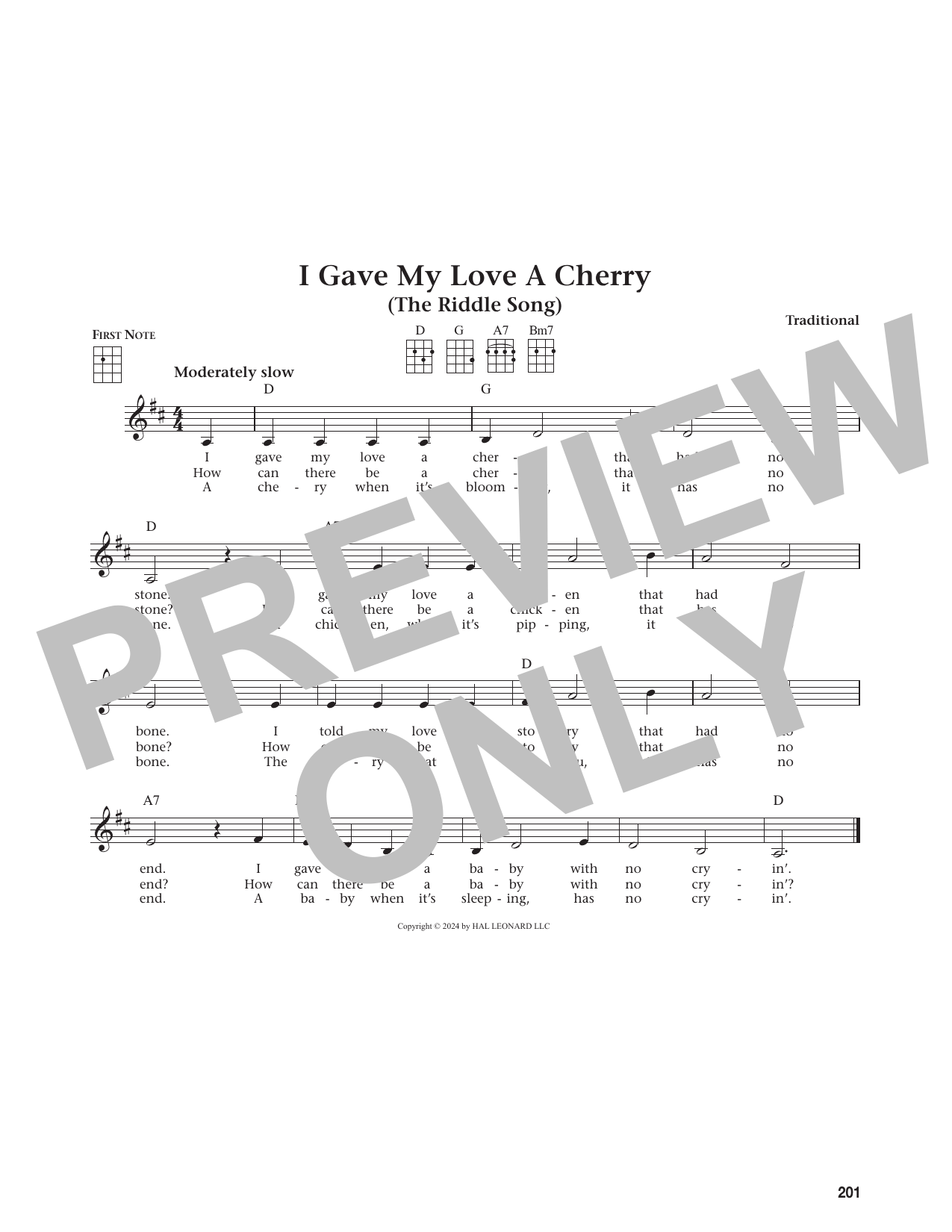 I Gave My Love A Cherry (The Riddle Song) (from The Daily Ukulele)