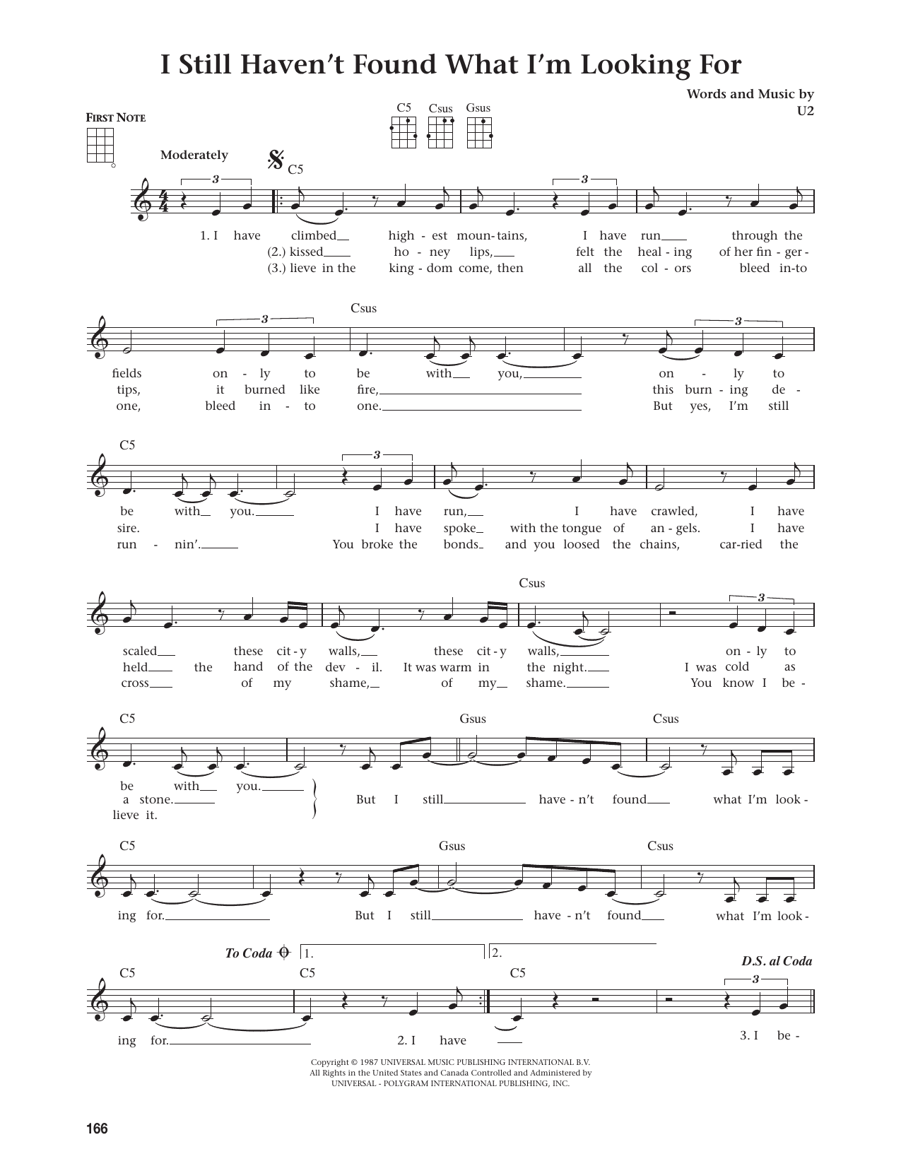 I Still Haven't Found What I'm Looking For (from The Daily Ukulele)