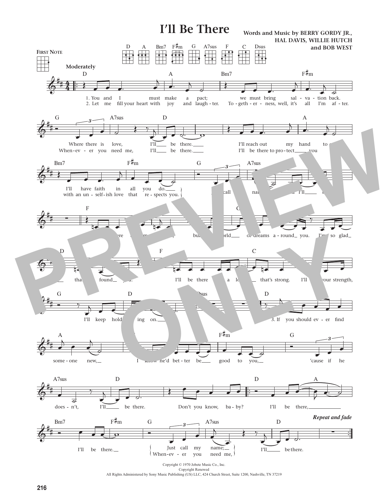 I'll Be There (from The Daily Ukulele)