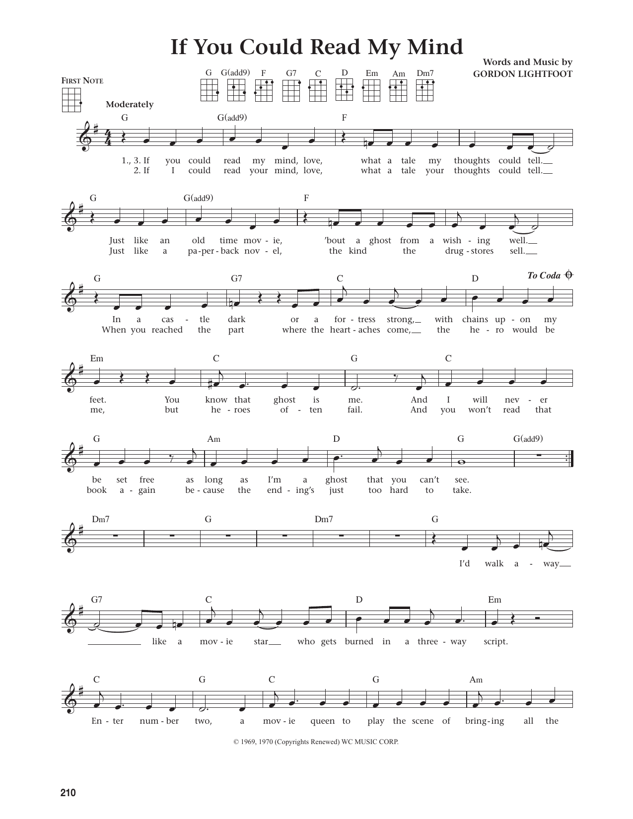 If You Could Read My Mind (from The Daily Ukulele)