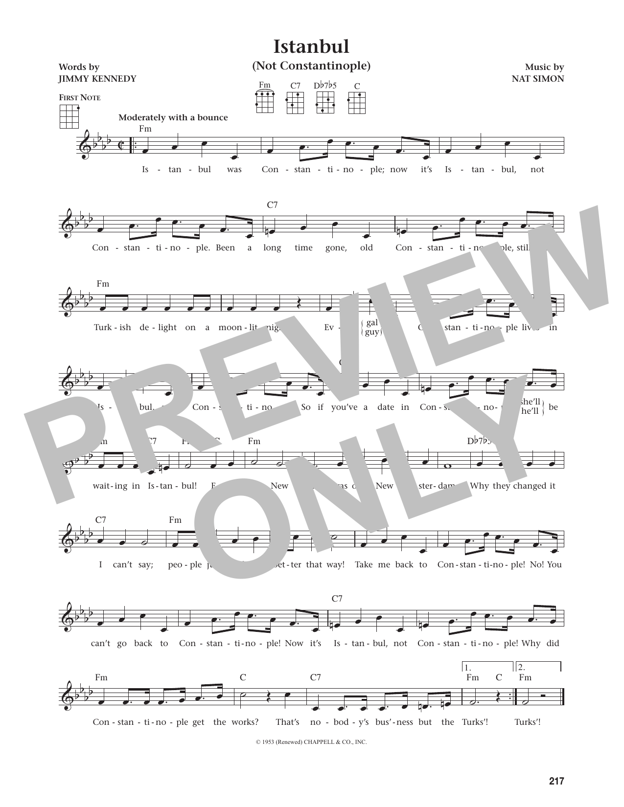 Istanbul (Not Constantinople) (from The Daily Ukulele)