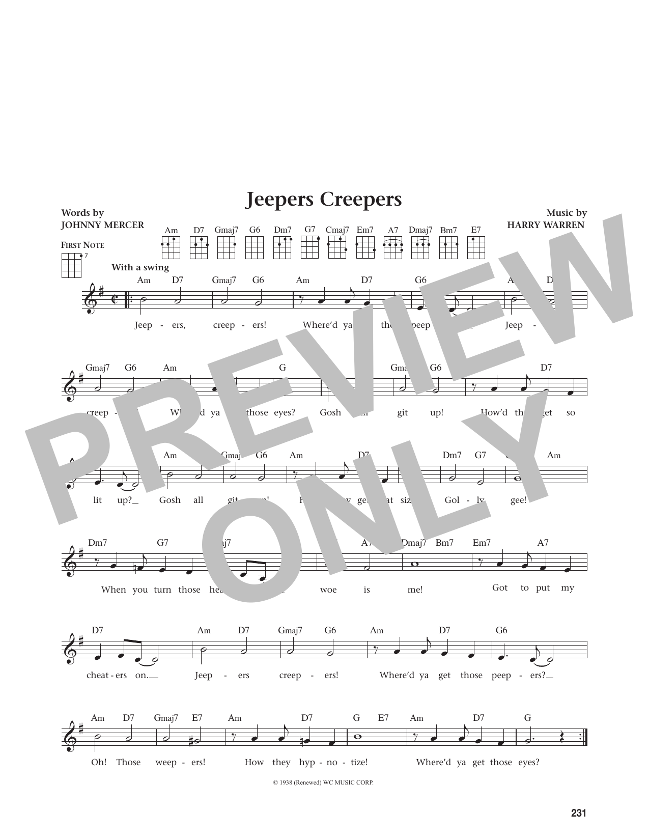 Jeepers Creepers (from The Daily Ukulele)