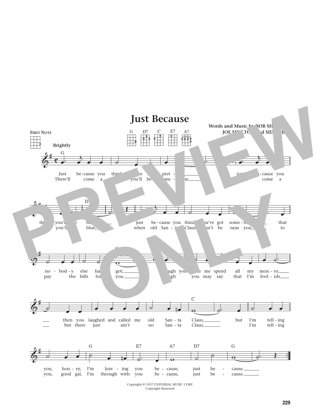 Just Because (from The Daily Ukulele)