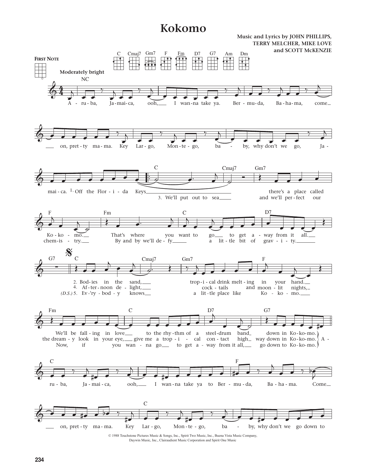 Kokomo (from The Daily Ukulele)
