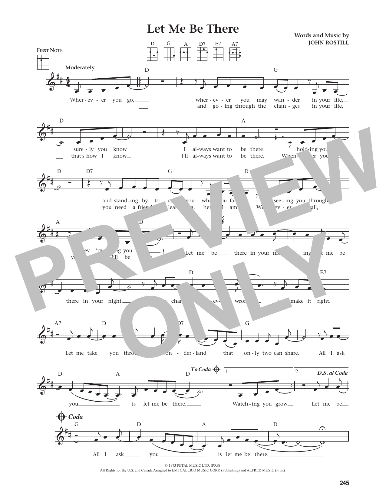 Let Me Be There (from The Daily Ukulele)