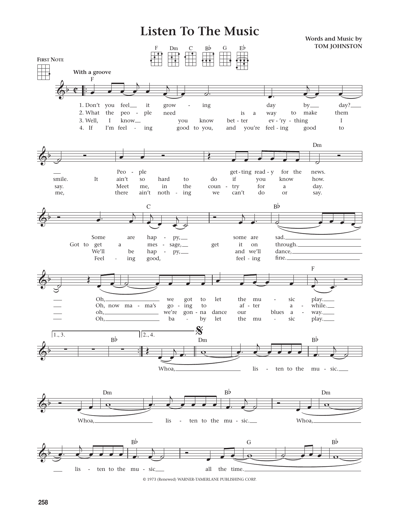 Listen To The Music (from The Daily Ukulele)