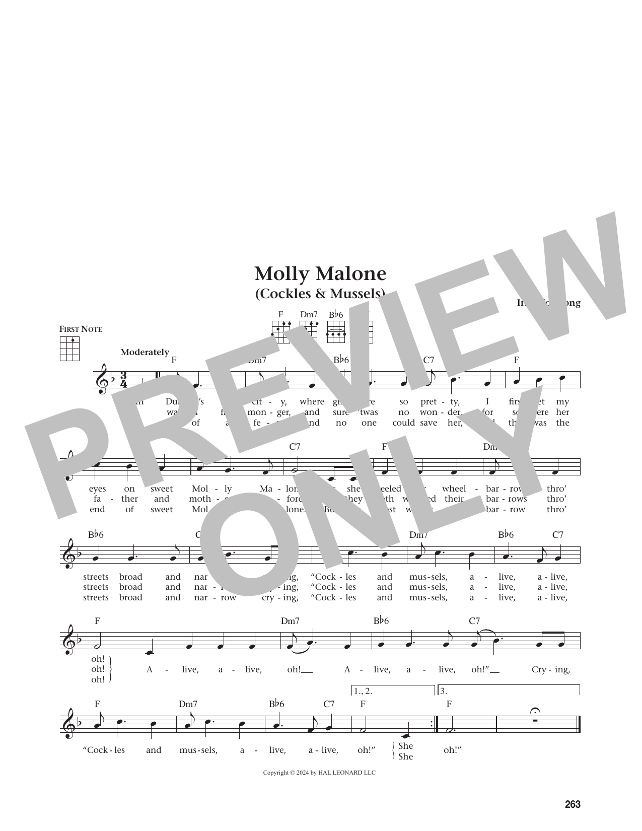 Molly Malone (Cockles & Mussels) (from The Daily Ukulele)