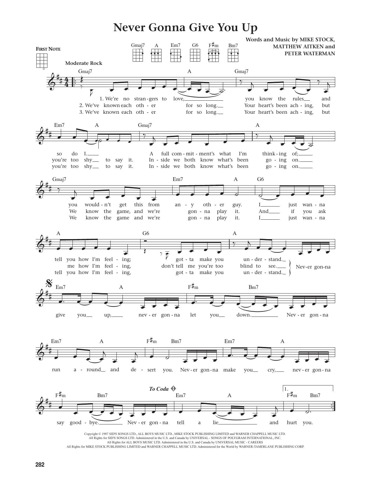 Never Gonna Give You Up (from The Daily Ukulele)