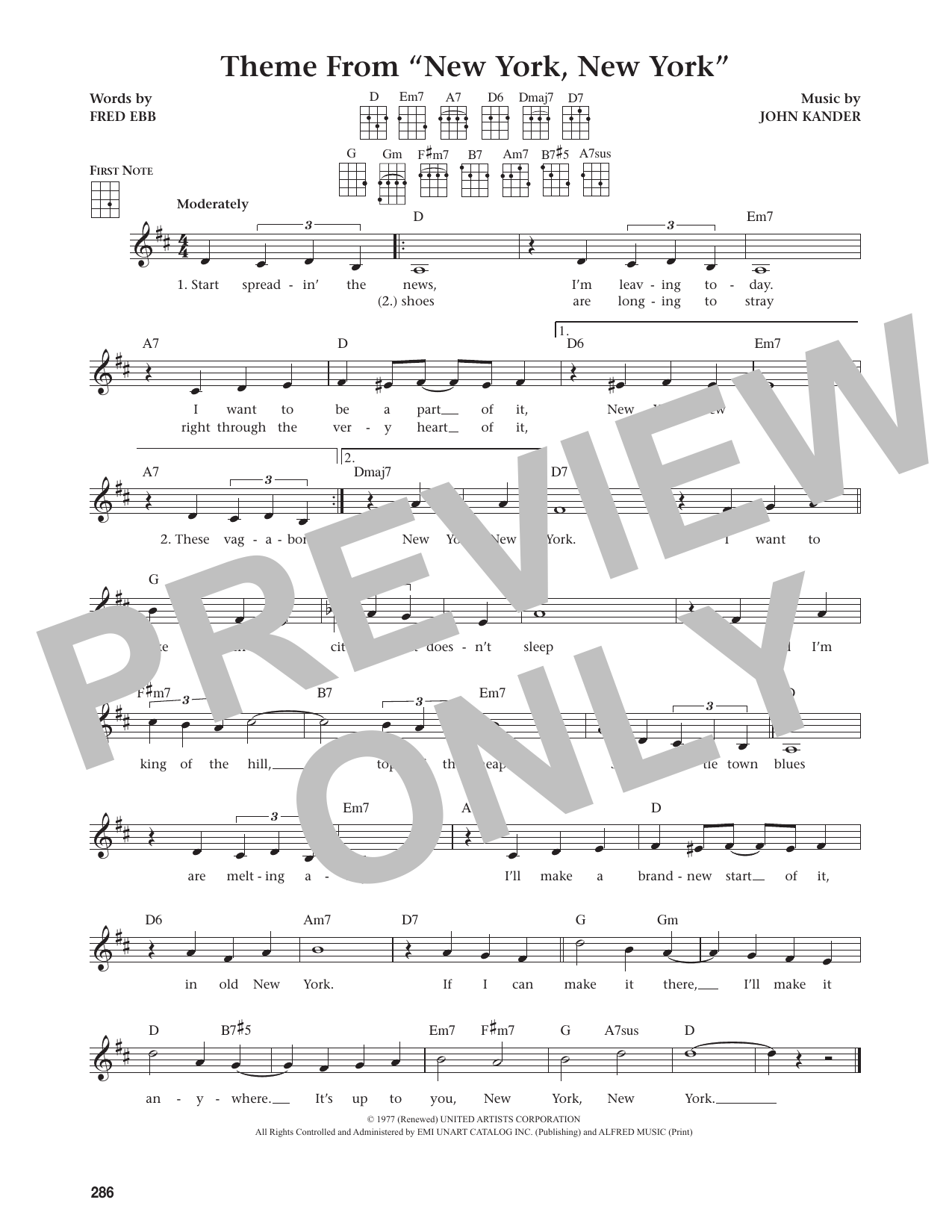 Theme From "New York, New York" (from The Daily Ukulele)
