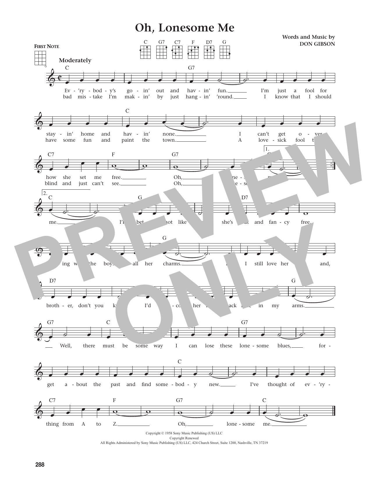 Oh, Lonesome Me (from The Daily Ukulele)