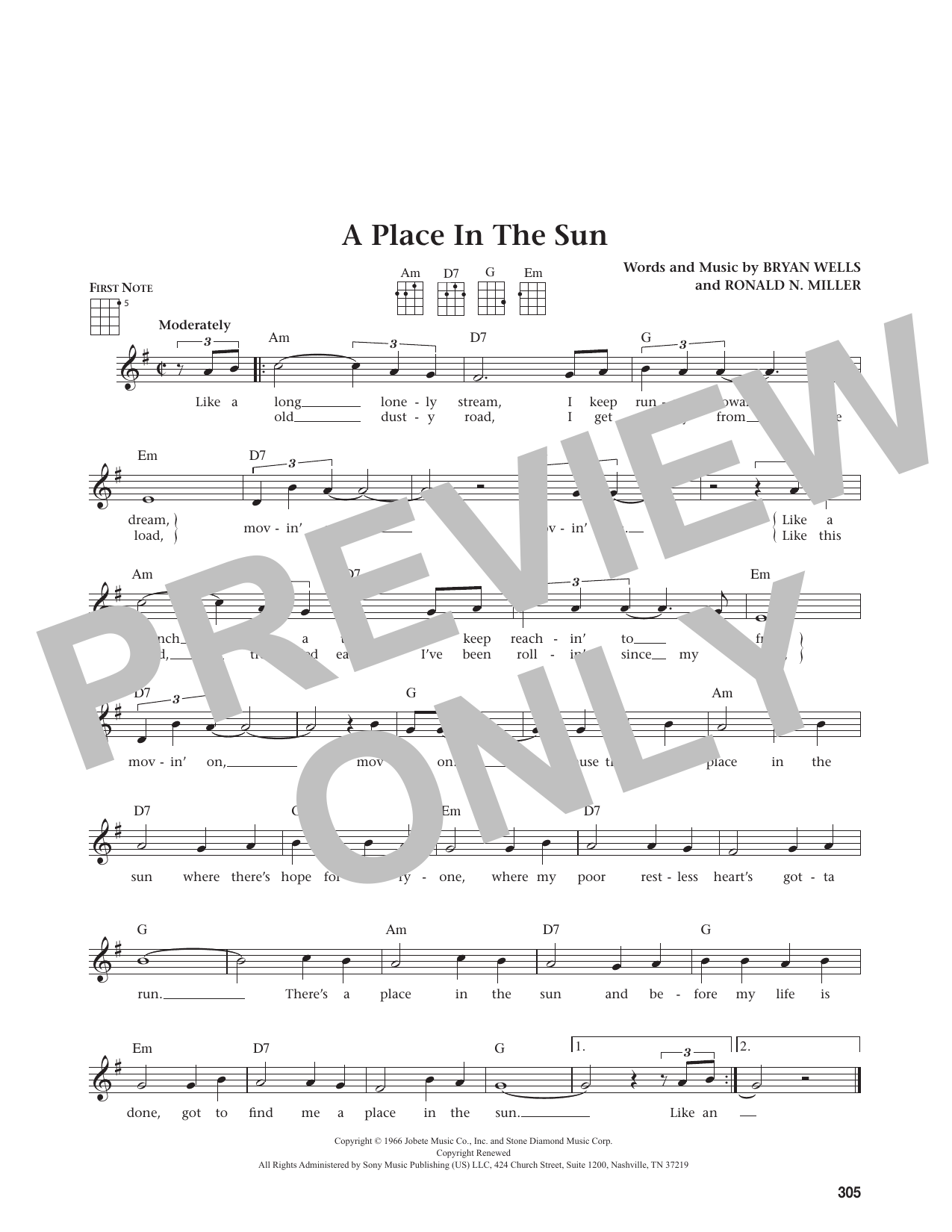 A Place In The Sun (from The Daily Ukulele)