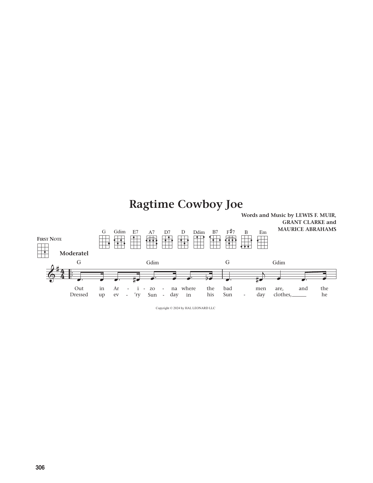Ragtime Cowboy Joe (from The Daily Ukulele)
