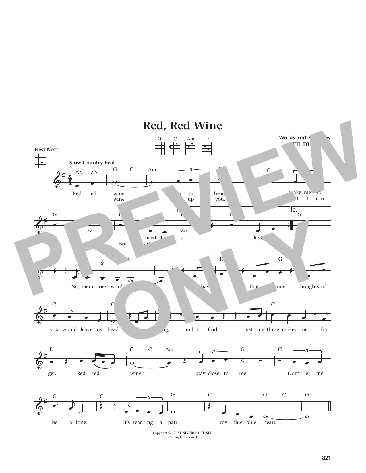 Red, Red Wine (from The Daily Ukulele)