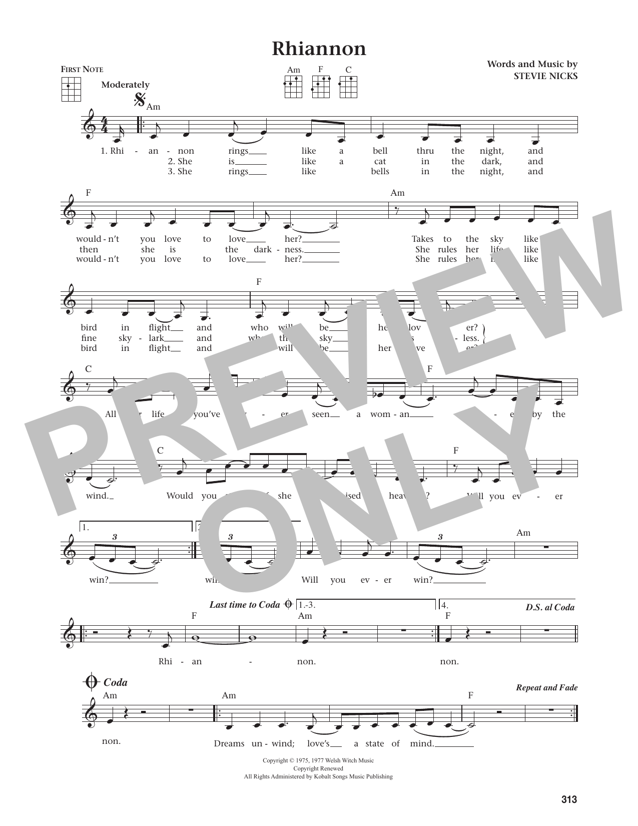 Rhiannon (from The Daily Ukulele)