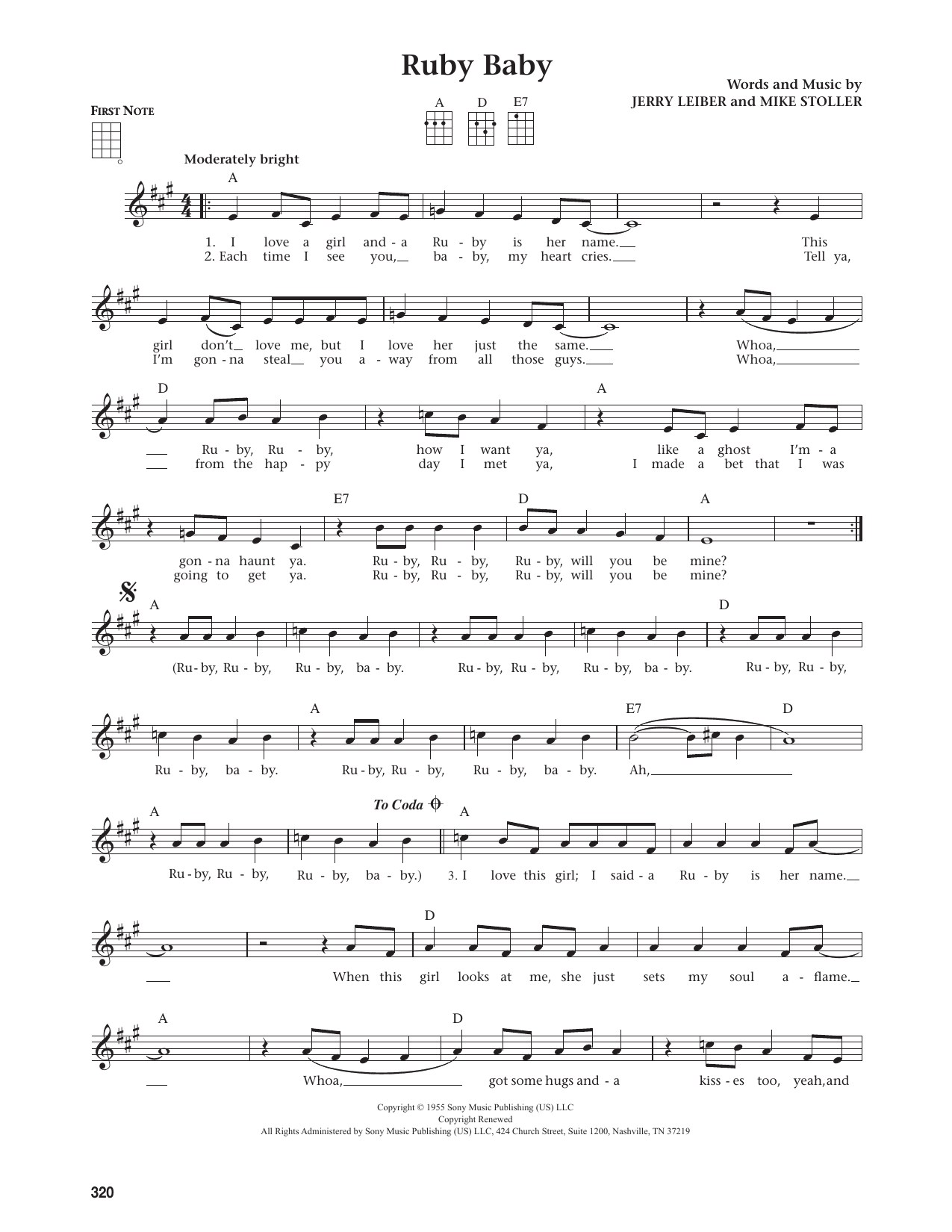Ruby Baby (from The Daily Ukulele)