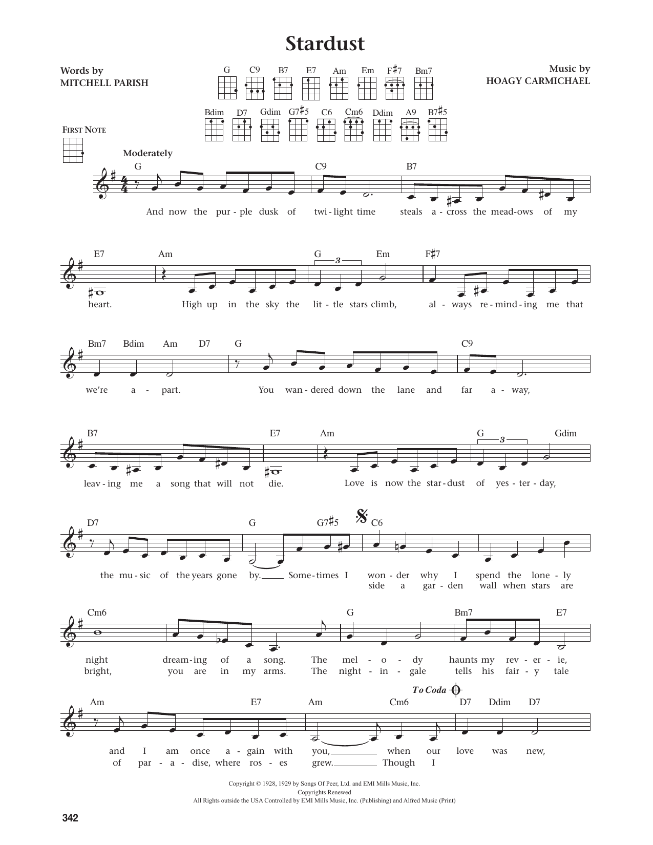 Stardust (from The Daily Ukulele)