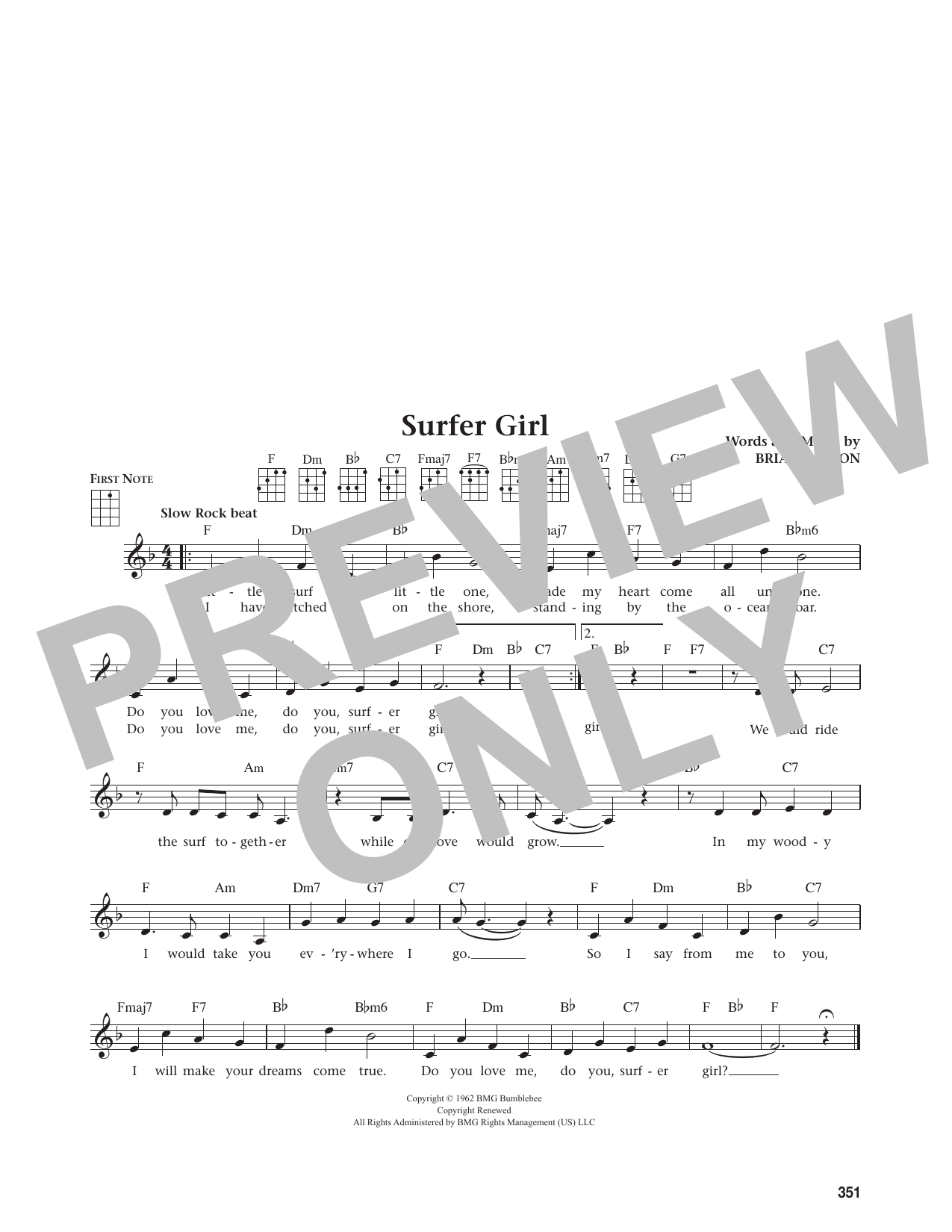 Surfer Girl (from The Daily Ukulele)
