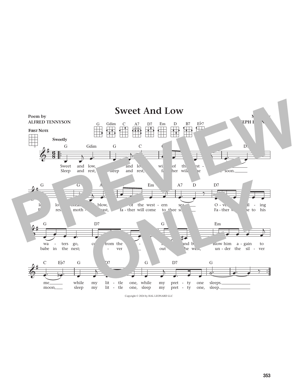 Sweet And Low (from The Daily Ukulele)